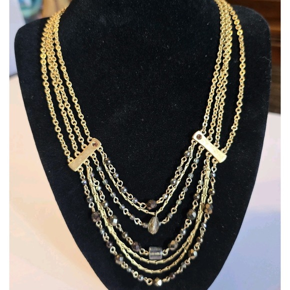 Givenchy Vintage Multi Strand/ Layered Necklace 16" - Picture 1 of 7